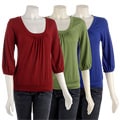 Storm Tees Women's 3/4-sleeve Scoop Neck Shirt