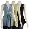 Storm Tees Women's Jeweled Sleeveless V-neck Top