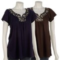 Simply Irresistible Women's Embellished Neck Tunic