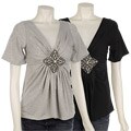 Simply Irresistible Women's V-neck Rhinestone Top
