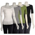 Bette Paige Women's Half-sleeve Ribbed Sweater