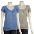 Bette Paige Women's Ruched Tunic Cardigan