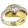 18k Yellow and White Gold 1 1/4ct TDW Diamond Ring (J, VS2)