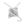 Sterling Silver Sting Ray Fish Pendant