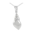 Sterling Silver Puff Conch Shell Necklace