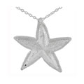 Sterling Silver Large Star Fish Necklace