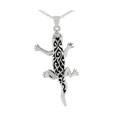 Sterling Silver Moveable Cut-out Gecko Necklace