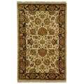 Hand-knotted Dynasty Heirloom Beige Wool Rug (4' x 6')