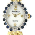 Lucien Piccard 14k Gold Sapphire and Diamond Watch