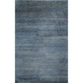Hand-tufted Luxor Blue Wool Rug (7' Round)