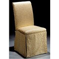 Rolled Back Beige Fabric Parson Chairs (Set of 2)