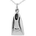 High Polish Sterling Silver Diver's Fin Pendant