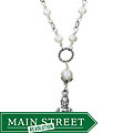 Charming Life Sterling Buddha on Pearl Necklace