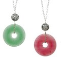 Charming Life Sterling Silver Gemstone Donut Necklace