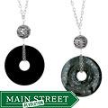 Charming Life Sterling Silver Gemstone Donut Pendant Necklace