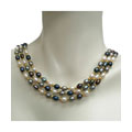 White, Black, and Grey Freshwater Pearl Necklace