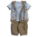 Minibasix Infant Girl's Blue/ Green 2-piece Set