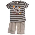Minibasix Infant Boy's Green/ Stone 2-piece Pants Set