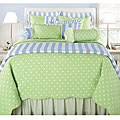 Cabana Blue Stripe Quilt Set