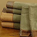 Andrea 6-piece Green Striped Towel Set