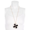 Goldtone Endless-style Flower Necklace