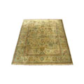 Indo Mahal Hand-knotted LightGreen/ Green Rug (7'10 x 9'9)