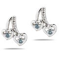 10k Gold 1/6ct TDW Blue and White Diamond Earrings (SI1-2)