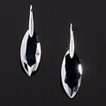 Sterling Silver Black Crystal Earrings