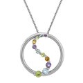 Sterling Silver Multi-gemstone Journey Necklace