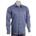 Fumagalli Men's Cobalt/ Silver Stripe Dress Shirt