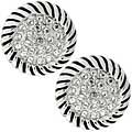 Silvertone Antique-inspired Pave CZ Earrings