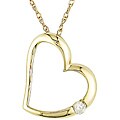 10k Yellow Gold Diamond Accent Heart Necklace
