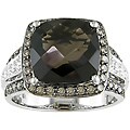 14k Gold Smokey Quartz 4/5ct TDW Diamond Ring (H-I, I1)