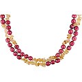 Cultured FW Pearl and Citrine Endless Necklace
