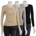 Simply Flawless Women's Cardigan with Shirring Yoke