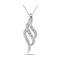 10k White Gold 1/5ct TDW Diamond Necklace (I-J, I1-2)