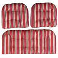 All Weather Outdoor Settee Cushions (Set of 3)