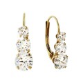 10k Yellow Gold Cubic Zirconia Earrings