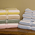 Plush Stripe 6-piece Cotton Bath Towel Set