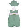 Petit Ami Newborn Boy's 2-piece Coverall/ Hat Set