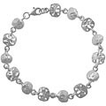 Sterling Silver Shell and Sand Dollar Link Bracelet