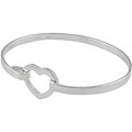 Sterling Silver High Polish Open Heart Bracelet