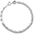 Sterling Silver Hearts and Flower Bracelet