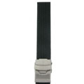18 mm Black Silicone Rubber Watch Band
