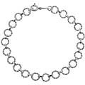 Sterling Silver Circle Rope Linked Bracelet