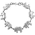 Sterling Silver Elephant Link Bracelet