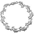 Sterling Silver Double Dolphin Bracelet