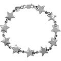 Sterling Silver High Polish Linked Stars Bracelet
