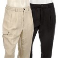 Oleg Cassini Men's Linen Cargo Pants