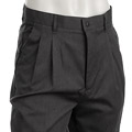 Oleg Cassini Men's Grey Double-pleated Pants